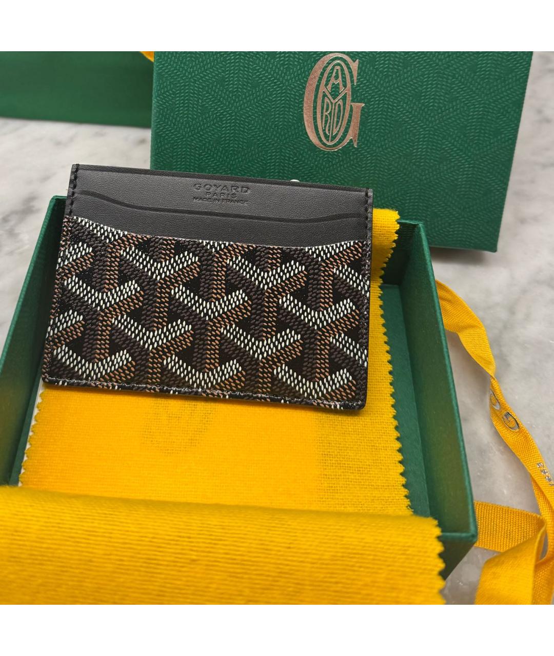 GOYARD Черный кожаный кардхолдер, фото 3