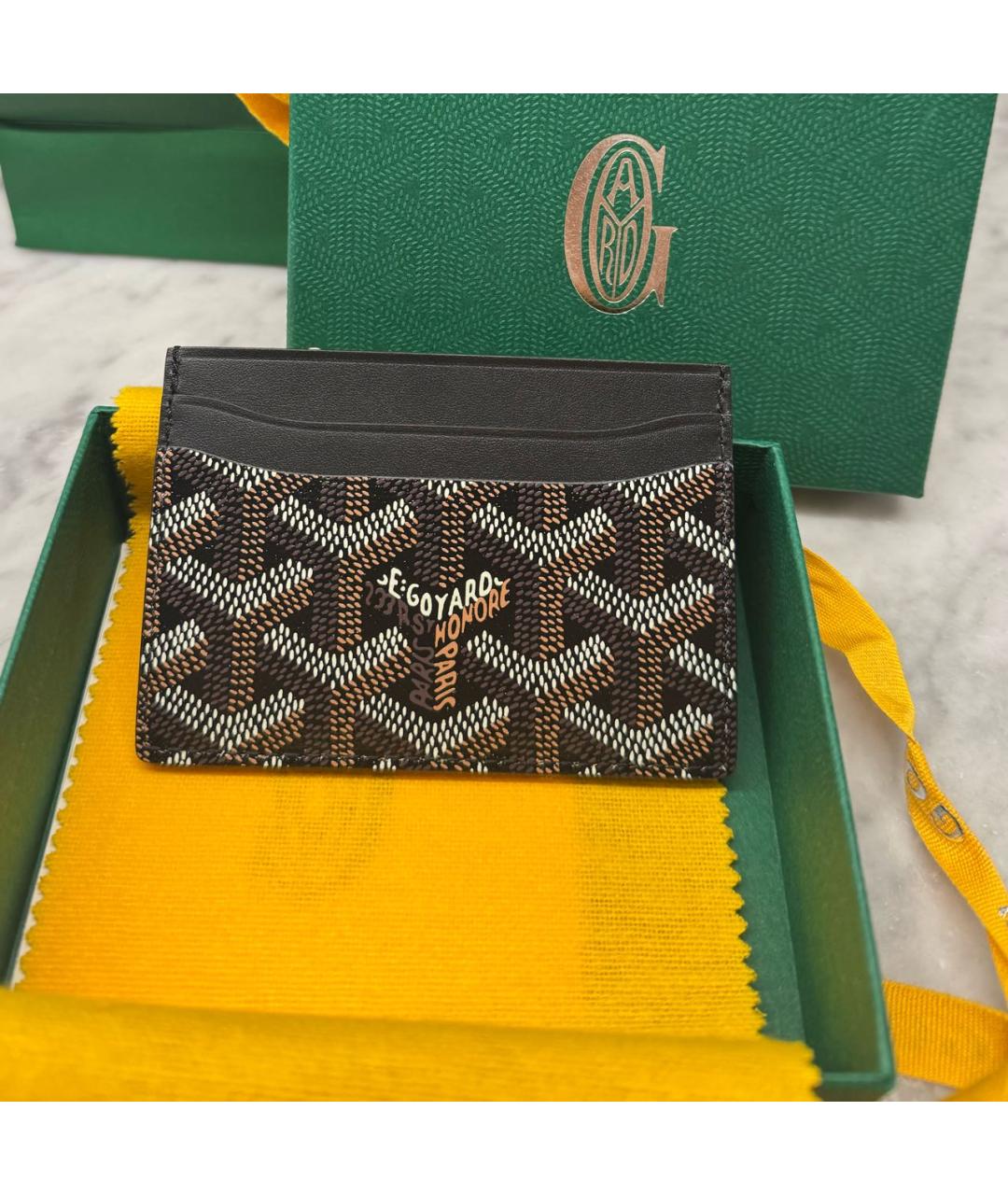 GOYARD Черный кожаный кардхолдер, фото 2