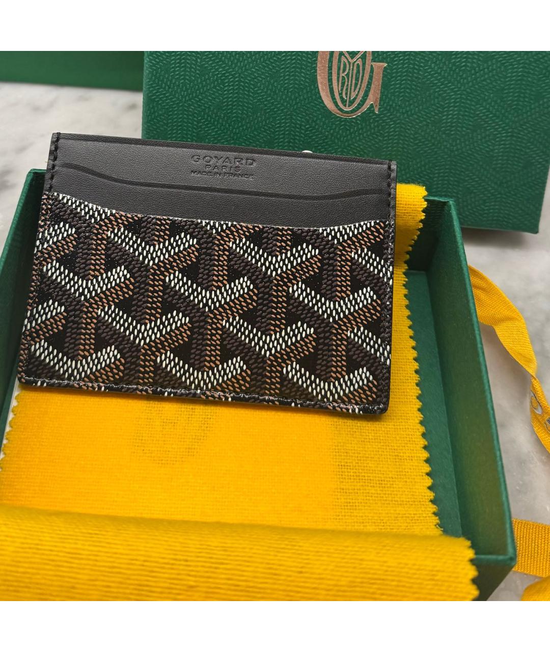 GOYARD Черный кожаный кардхолдер, фото 4