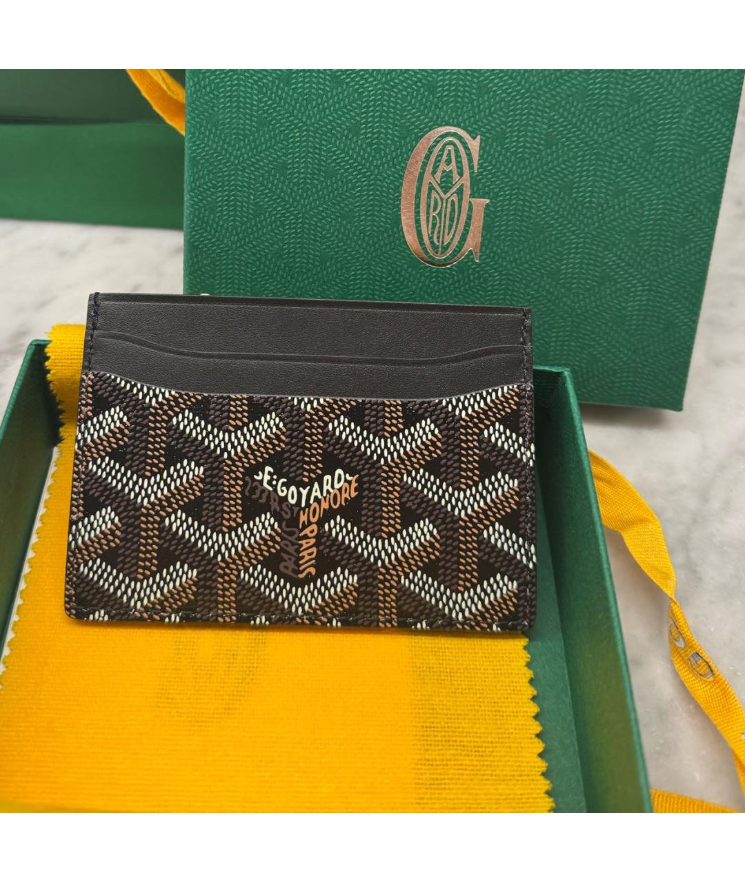 GOYARD Черный кожаный кардхолдер, фото 2
