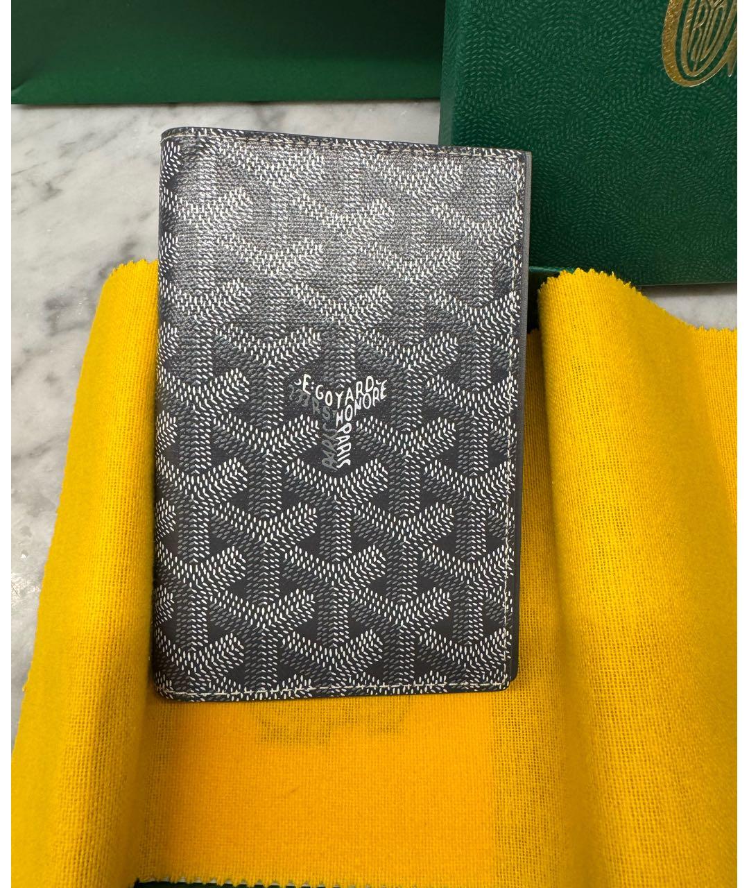 GOYARD Серый кожаный кошелек, фото 2