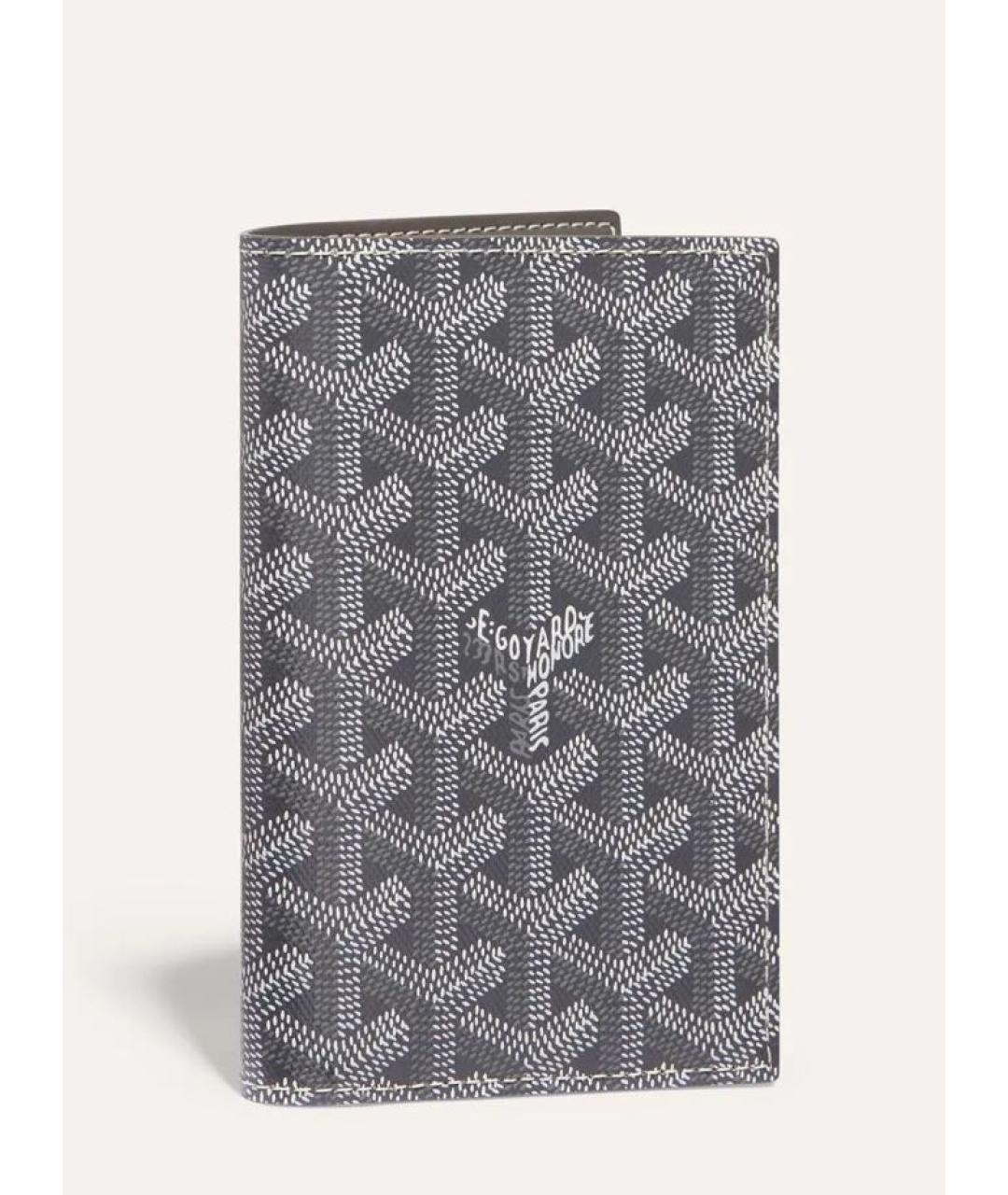 GOYARD Серый кожаный кошелек, фото 5