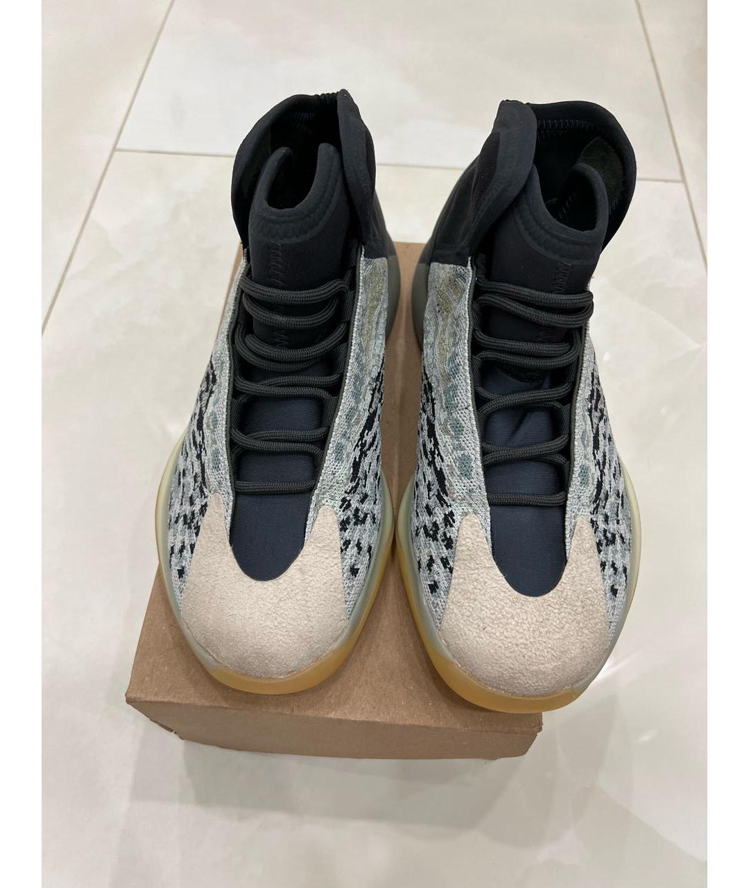 ADIDAS YEEZY Серые высокие кроссовки / кеды, фото 2
