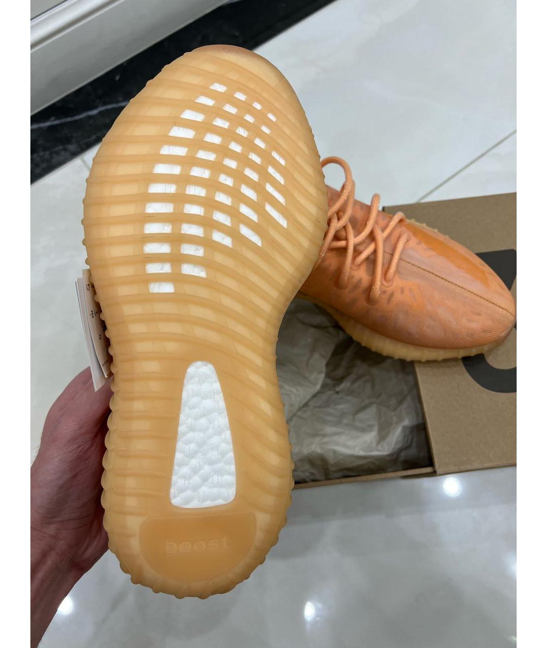 ADIDAS YEEZY Оранжевое низкие кроссовки / кеды, фото 6