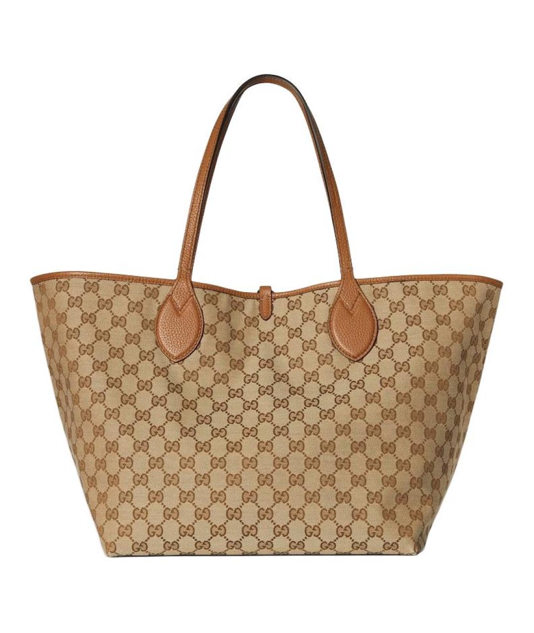 GUCCI Коричневая кожаная сумка через плечо, фото 3