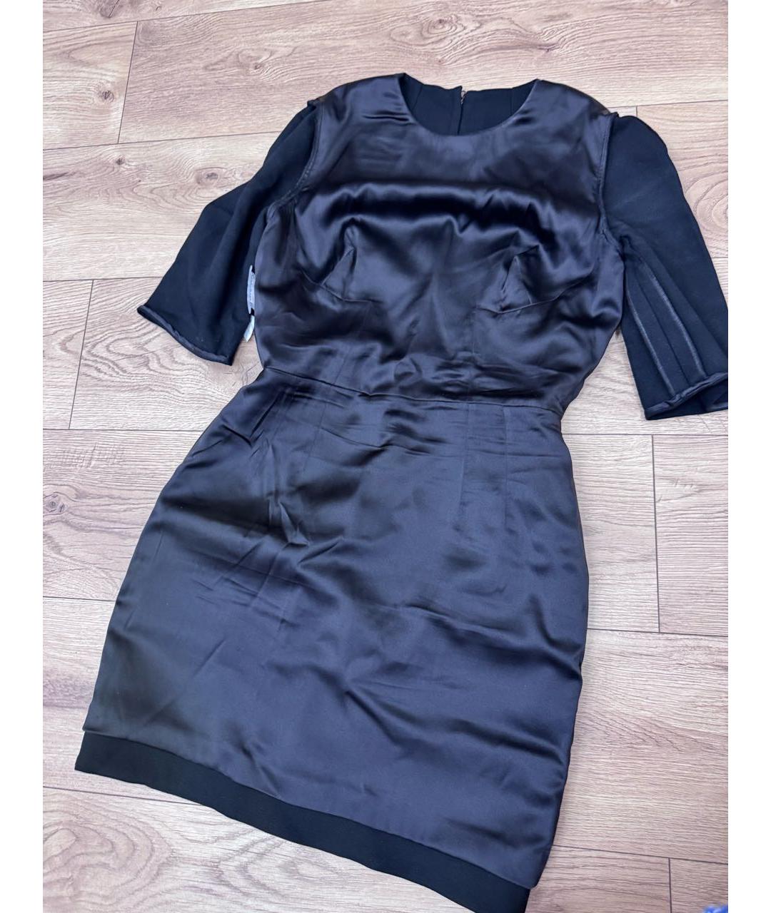 DOLCE&GABBANA Черное вискозное платье, фото 4