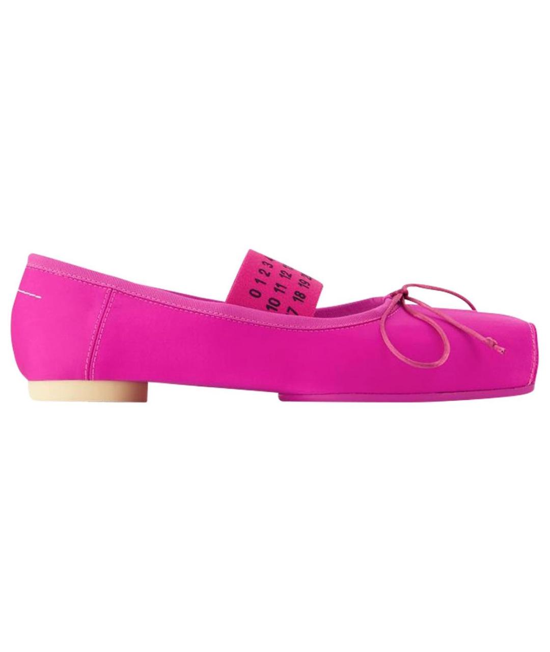 MM6 MAISON MARGIELA Розовые текстильные балетки, фото 1