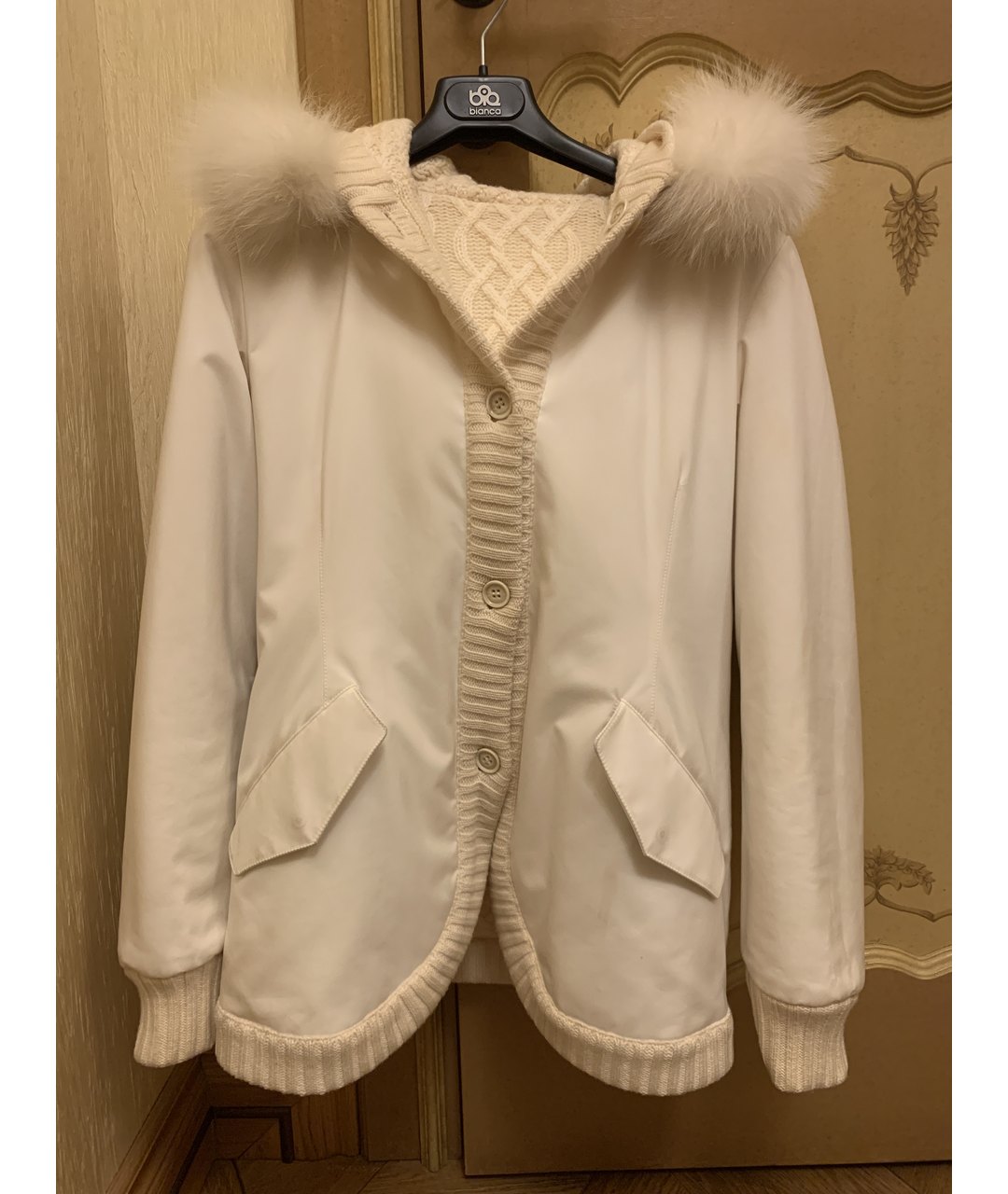 LORO PIANA Белая кашемировая куртка, фото 3