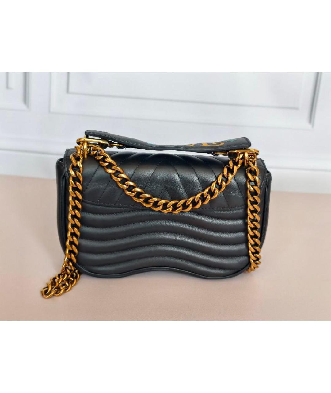 LOUIS VUITTON Черная кожаная сумка с короткими ручками, фото 3