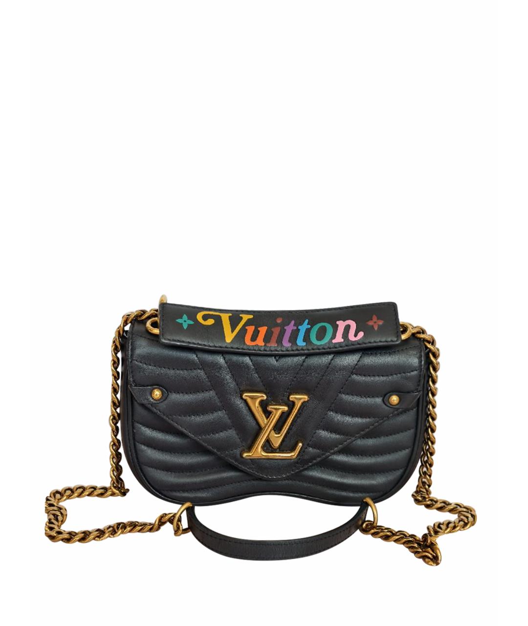 LOUIS VUITTON Черная кожаная сумка с короткими ручками, фото 1