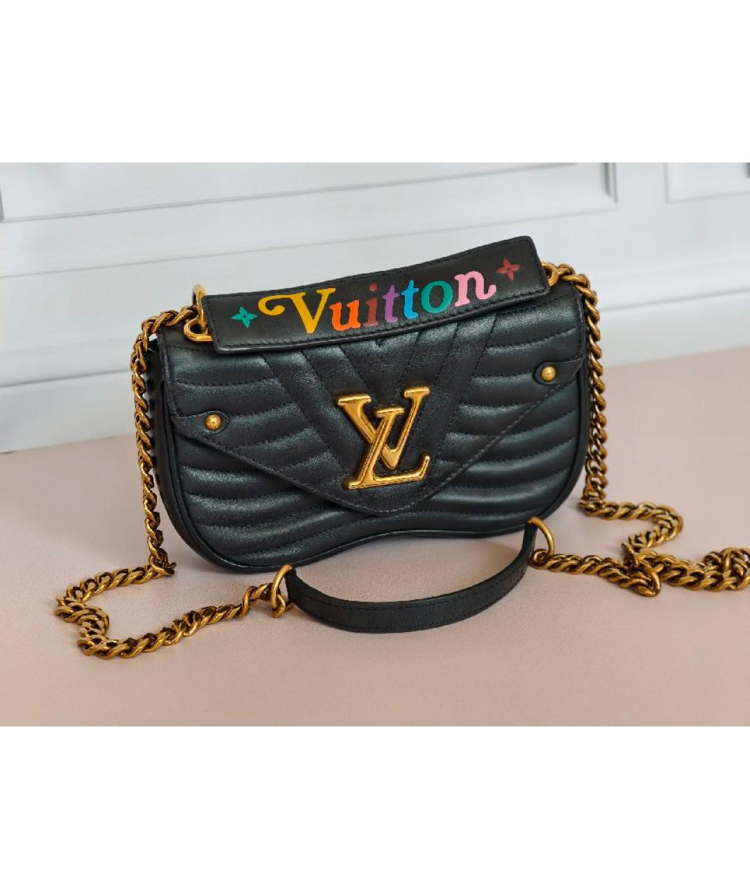 LOUIS VUITTON Черная кожаная сумка с короткими ручками, фото 2