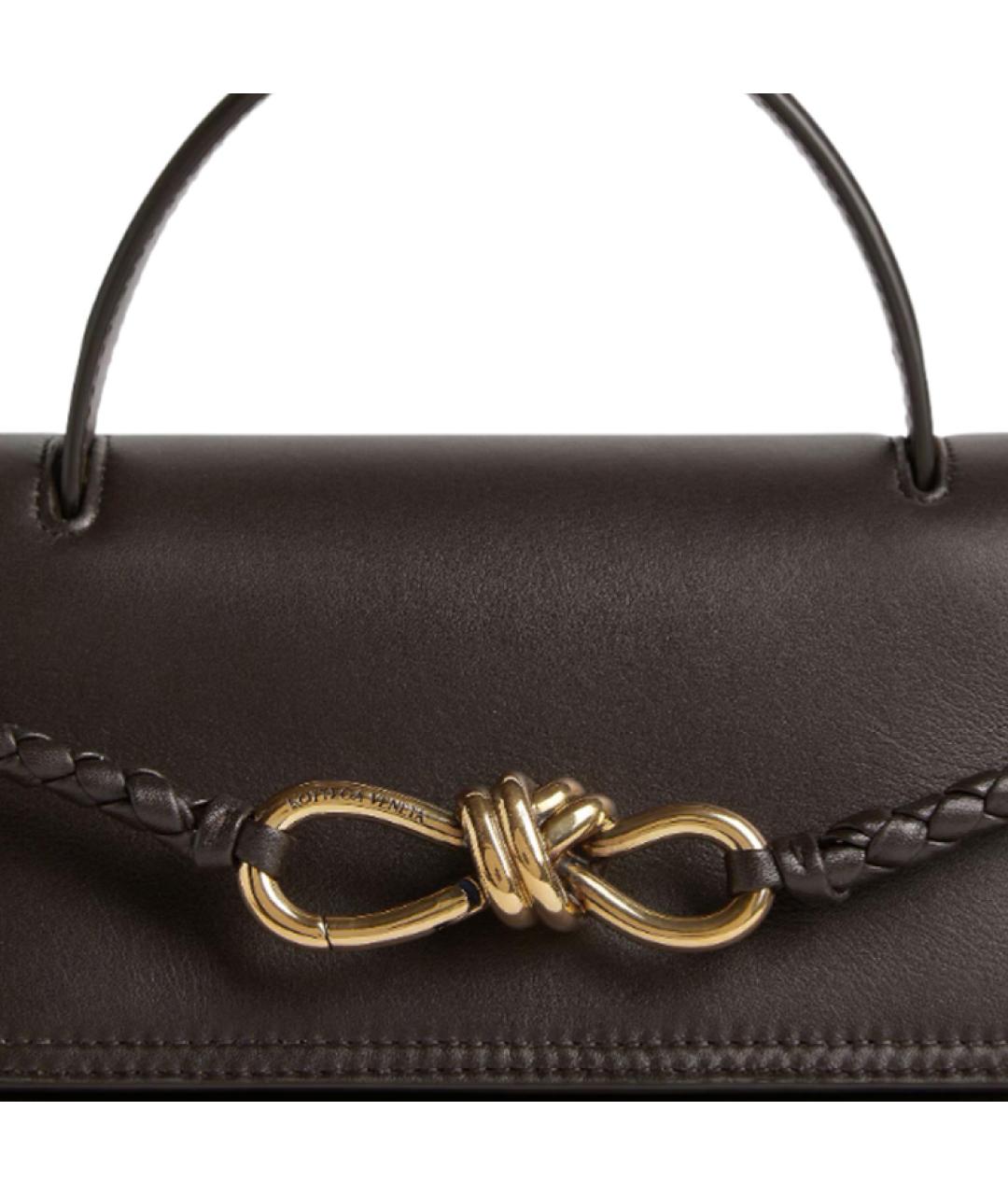 BOTTEGA VENETA Коричневая кожаная сумка через плечо, фото 5