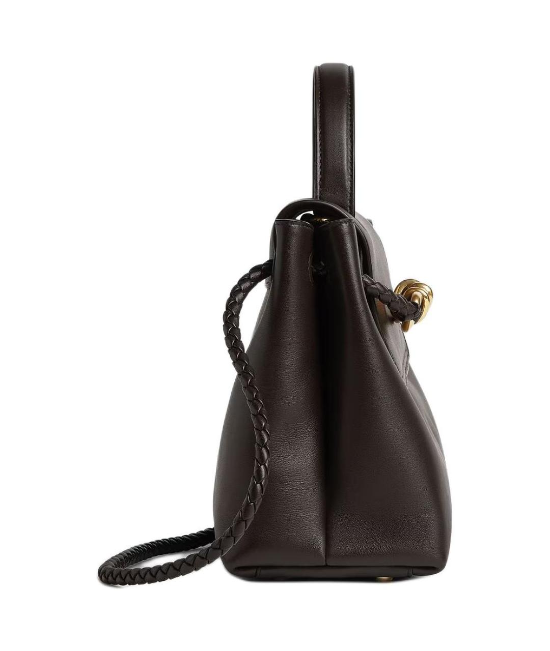 BOTTEGA VENETA Коричневая кожаная сумка через плечо, фото 4
