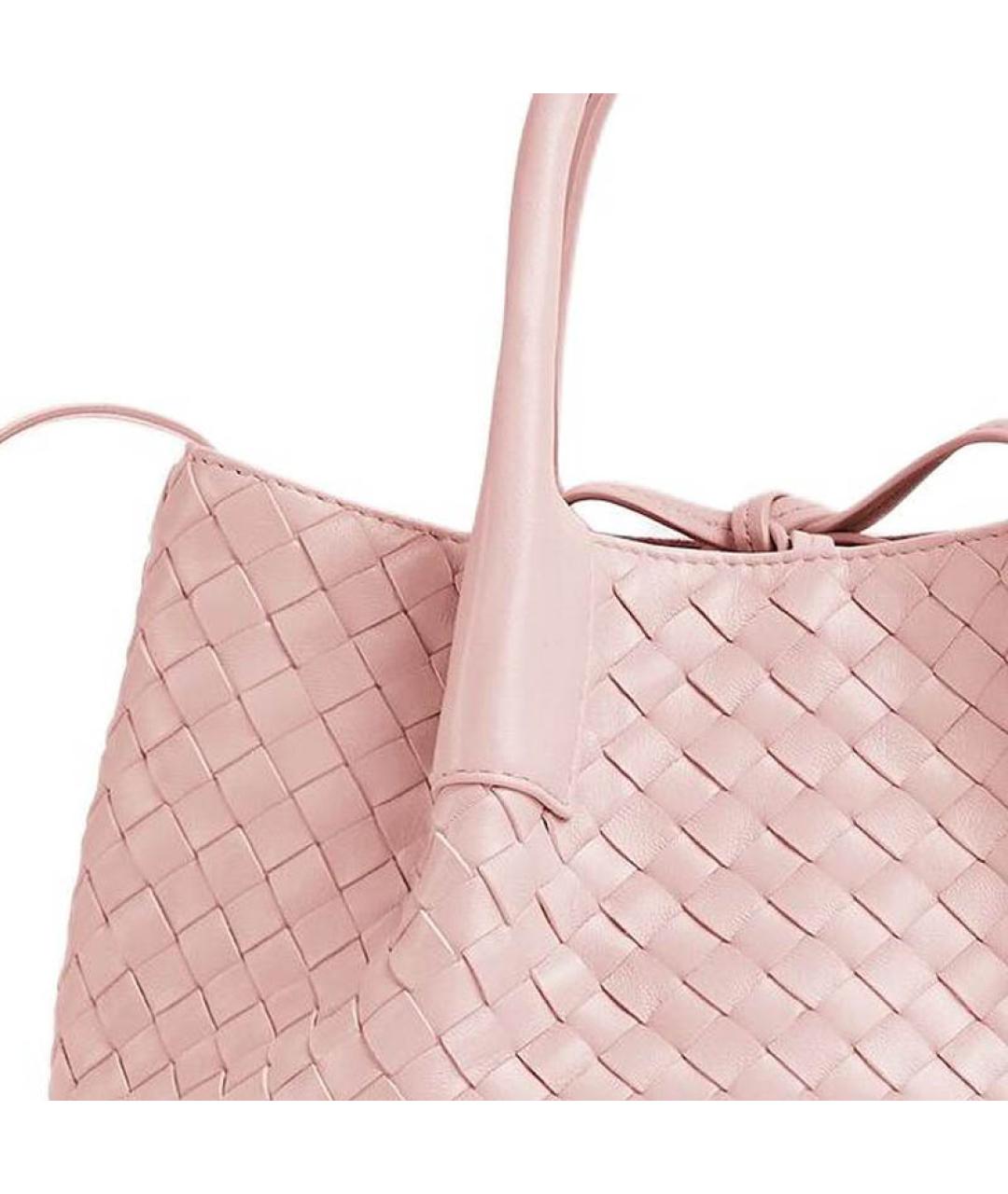 BOTTEGA VENETA Розовая сумка с короткими ручками, фото 4