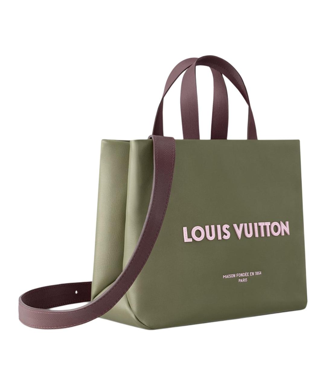 LOUIS VUITTON Зеленая сумка тоут, фото 2