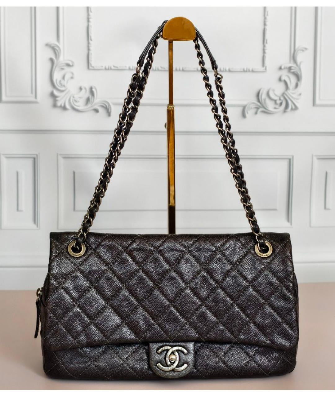 CHANEL Кожаная сумка с короткими ручками, фото 10