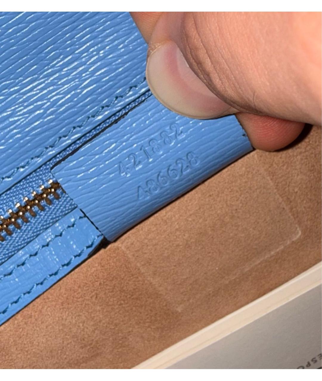 GUCCI Синяя кожаная сумка через плечо, фото 7