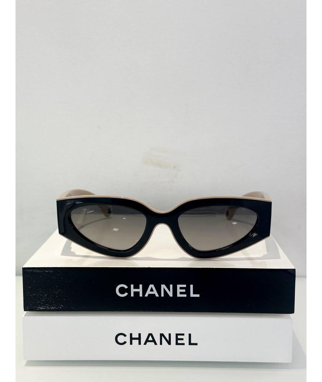 CHANEL Белые пластиковые солнцезащитные очки, фото 4