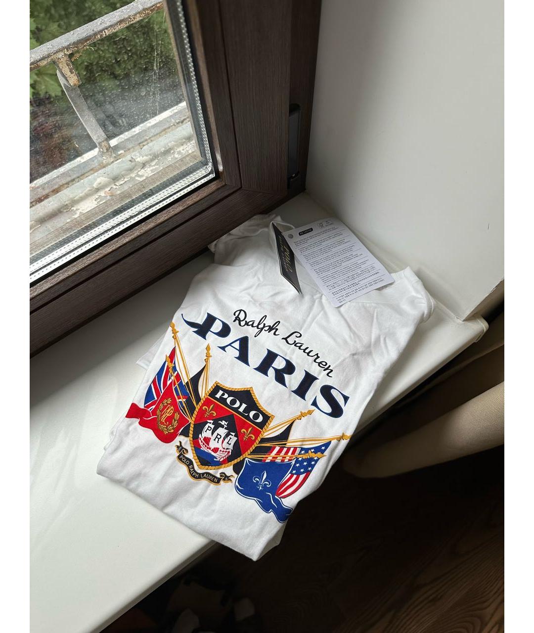 POLO RALPH LAUREN Белая хлопковая футболка, фото 3