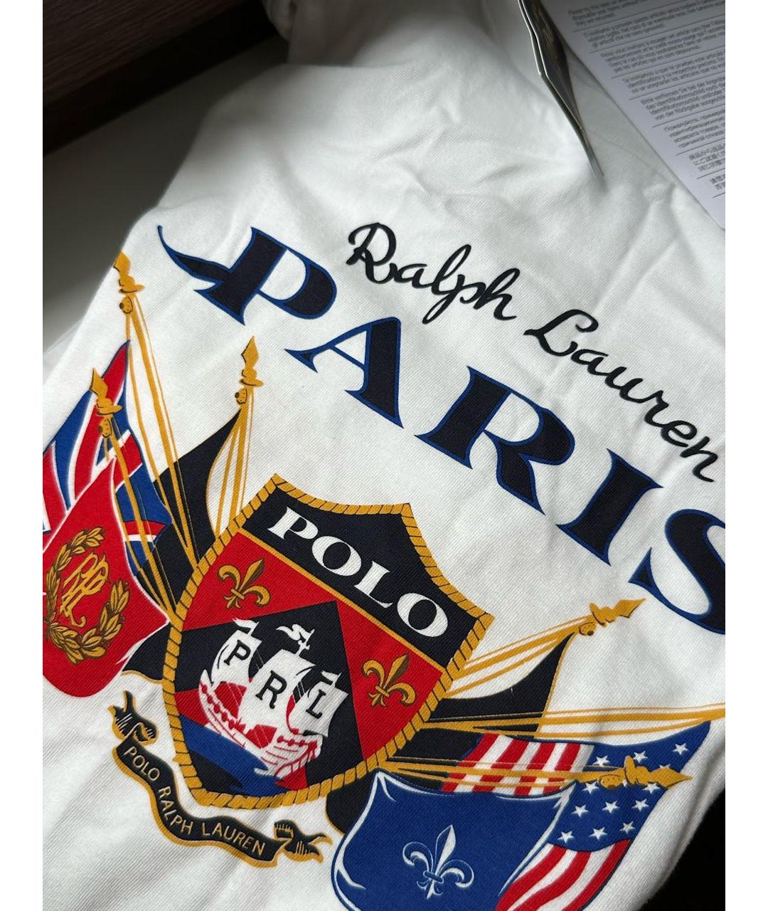 POLO RALPH LAUREN Белая хлопковая футболка, фото 4