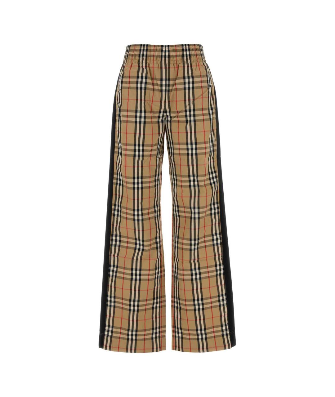 BURBERRY Бежевые хлопковые прямые брюки, фото 1