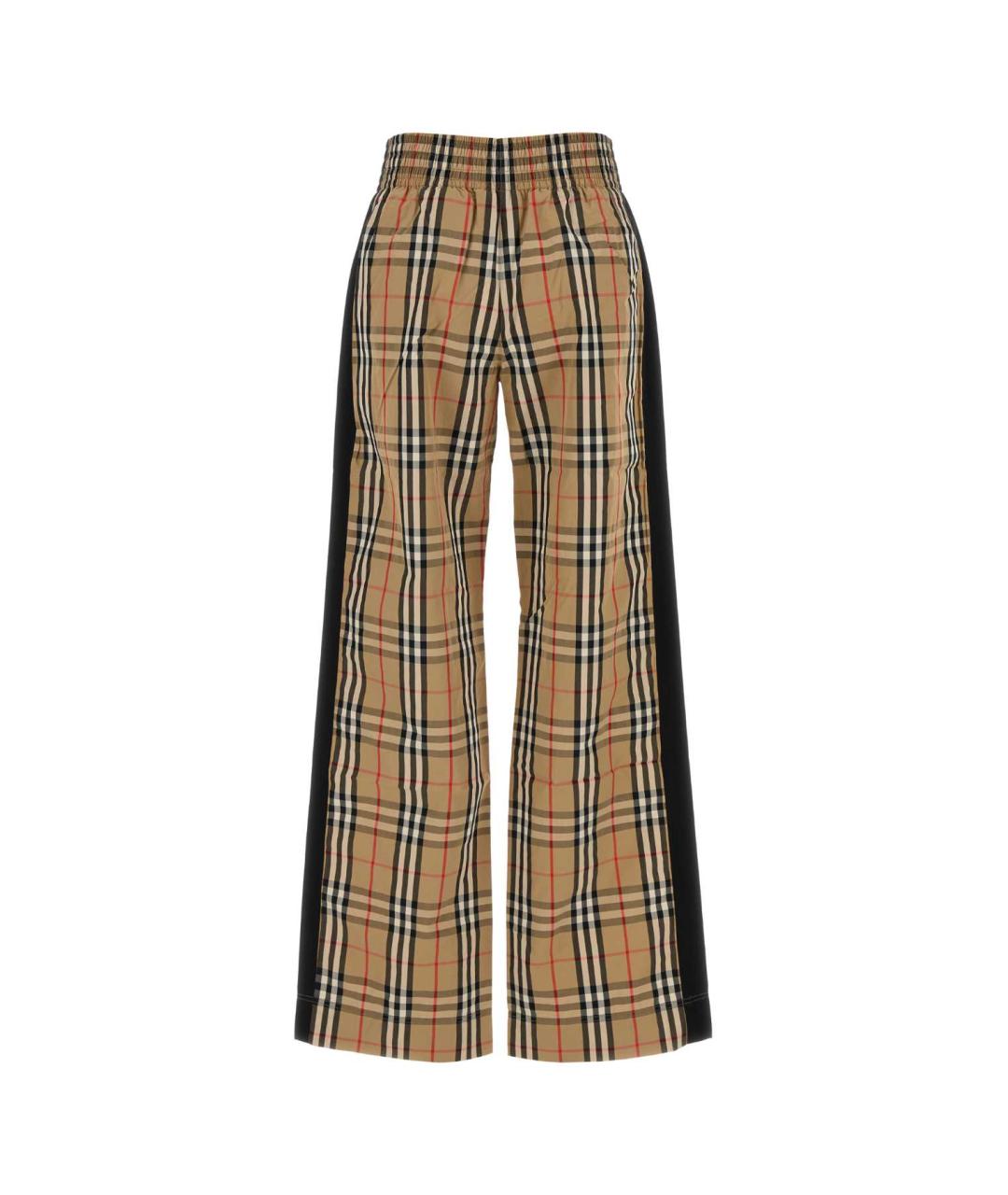 BURBERRY Бежевые хлопковые прямые брюки, фото 2