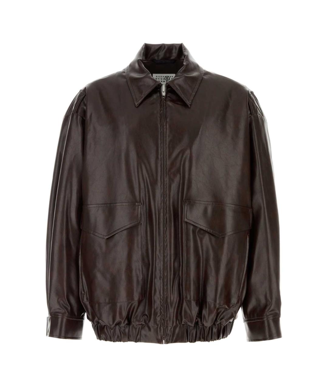 MM6 MAISON MARGIELA Коричневая вискозная куртка, фото 1
