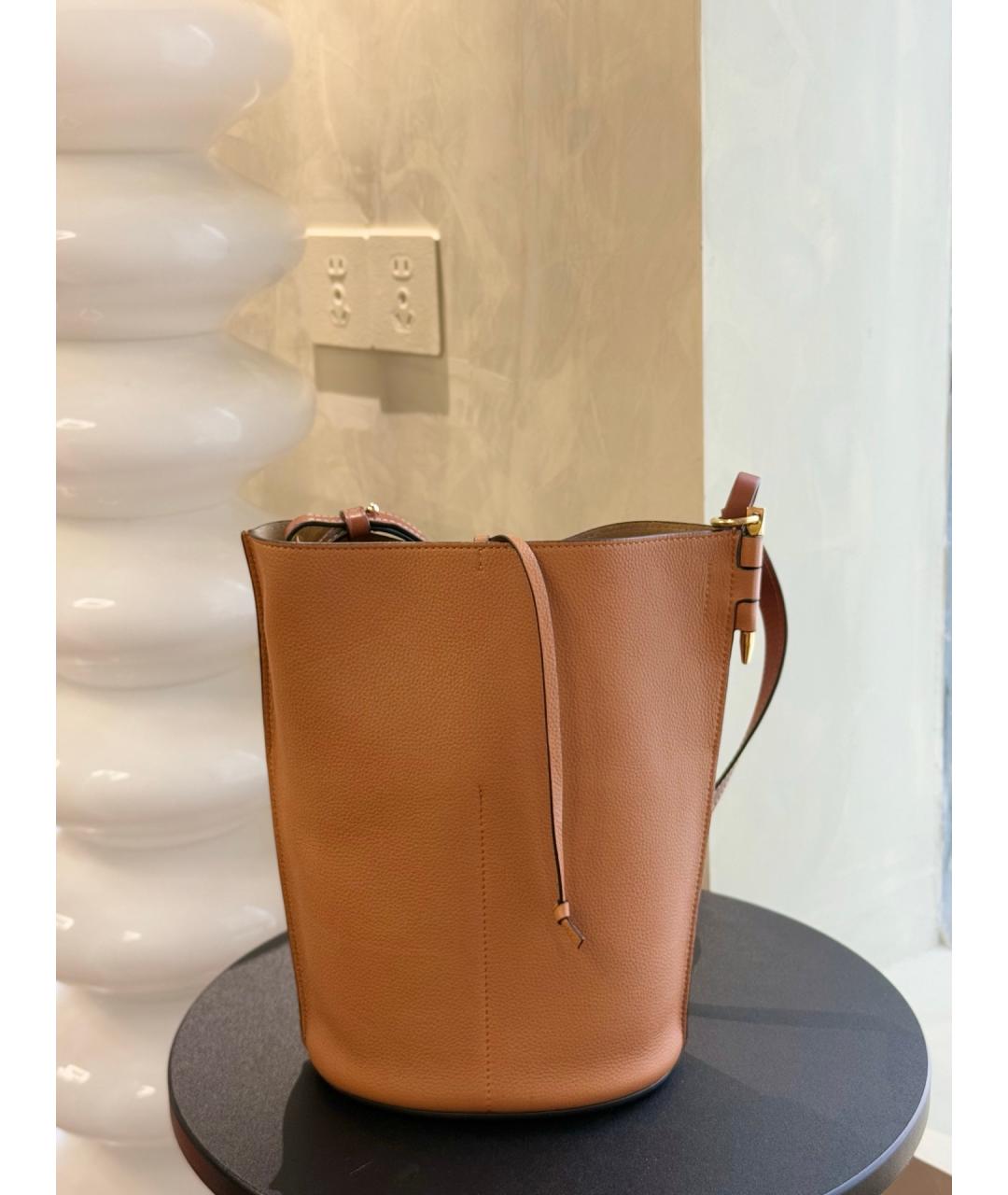 LOEWE Коричневая кожаная сумка тоут, фото 4