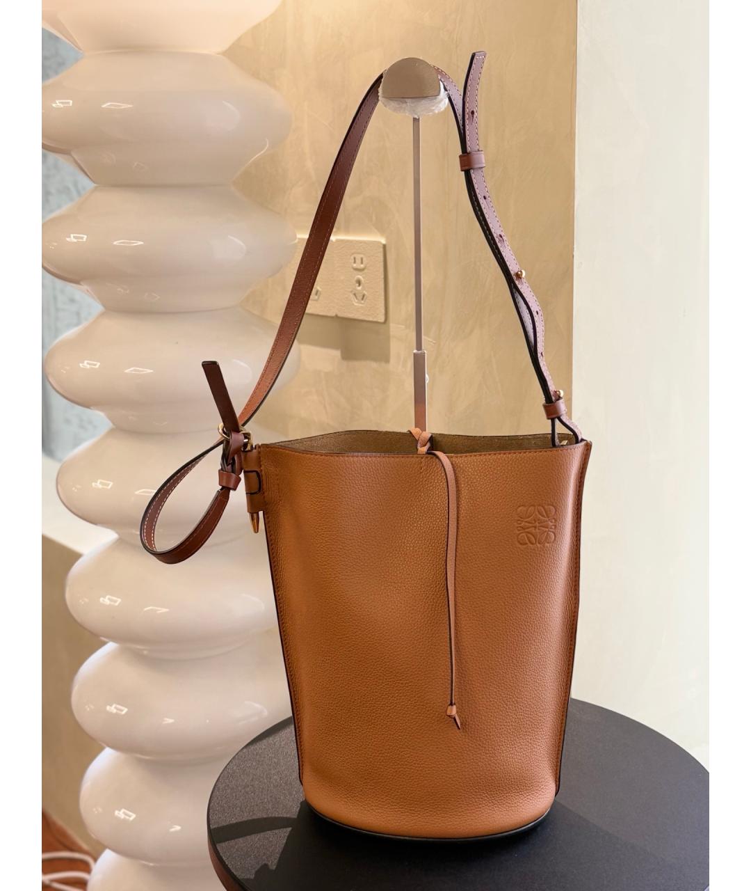 LOEWE Коричневая кожаная сумка тоут, фото 8