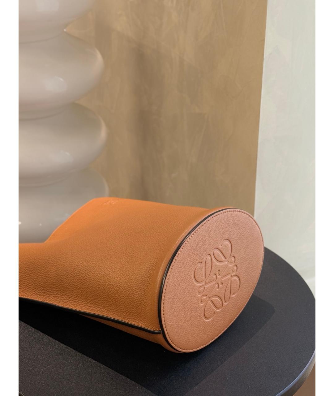 LOEWE Коричневая кожаная сумка тоут, фото 7