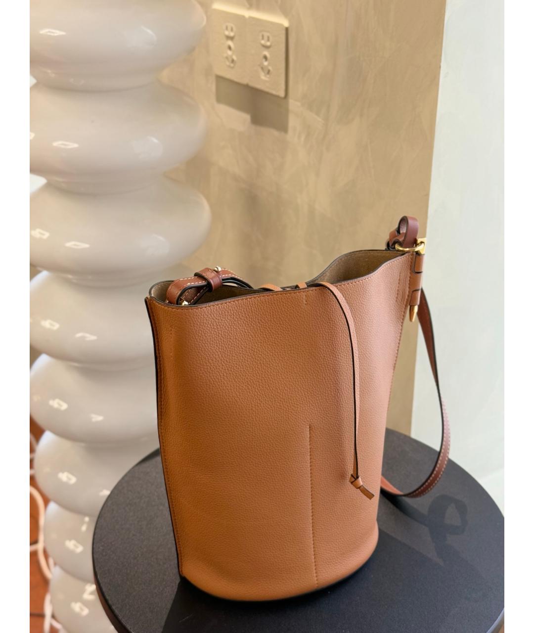 LOEWE Коричневая кожаная сумка тоут, фото 6
