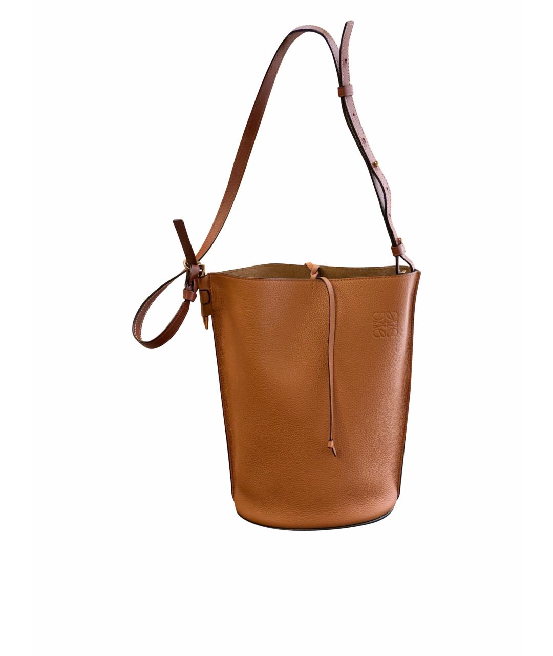 LOEWE Коричневая кожаная сумка тоут, фото 1