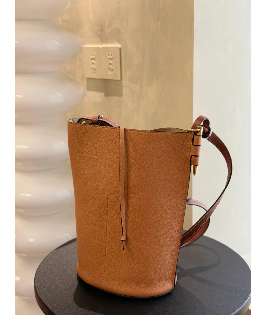 LOEWE Коричневая кожаная сумка тоут, фото 5