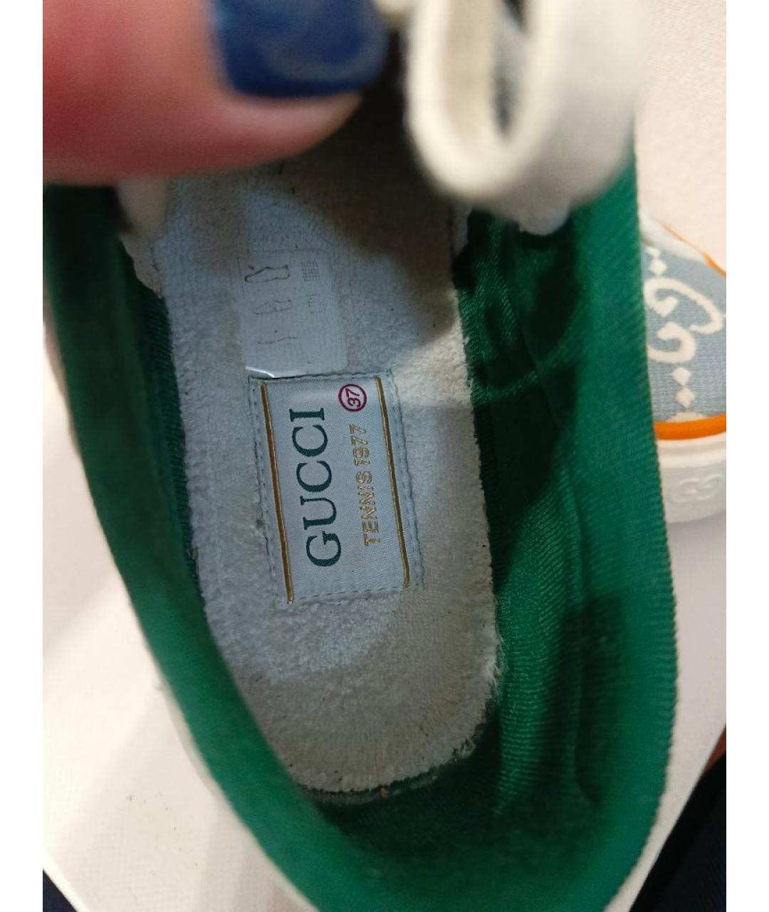 GUCCI Голубые кеды, фото 9