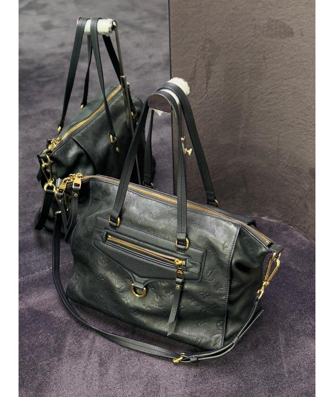 LOUIS VUITTON Черная кожаная сумка тоут, фото 2