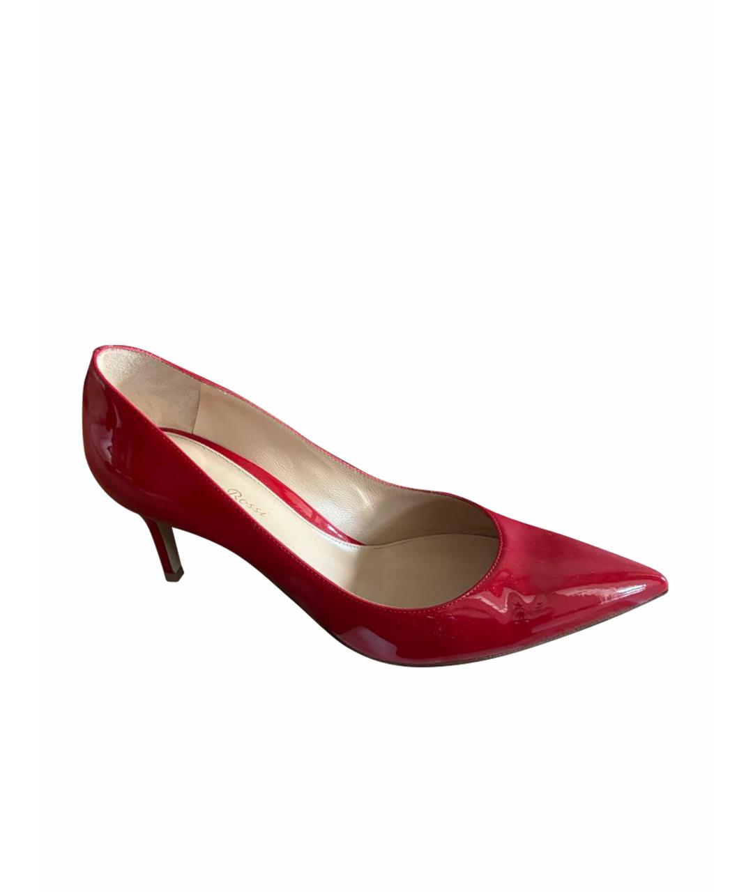 GIANVITO ROSSI Красные кожаные туфли, фото 1