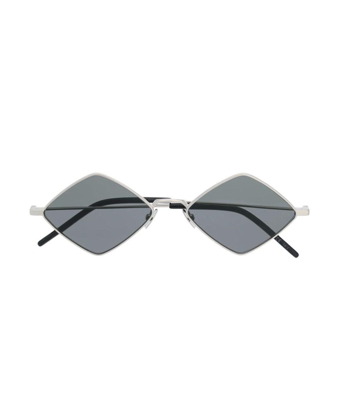 SAINT LAURENT Серебряные металлические солнцезащитные очки, фото 7