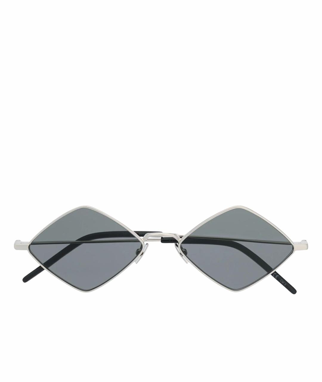 SAINT LAURENT Серебряные металлические солнцезащитные очки, фото 1