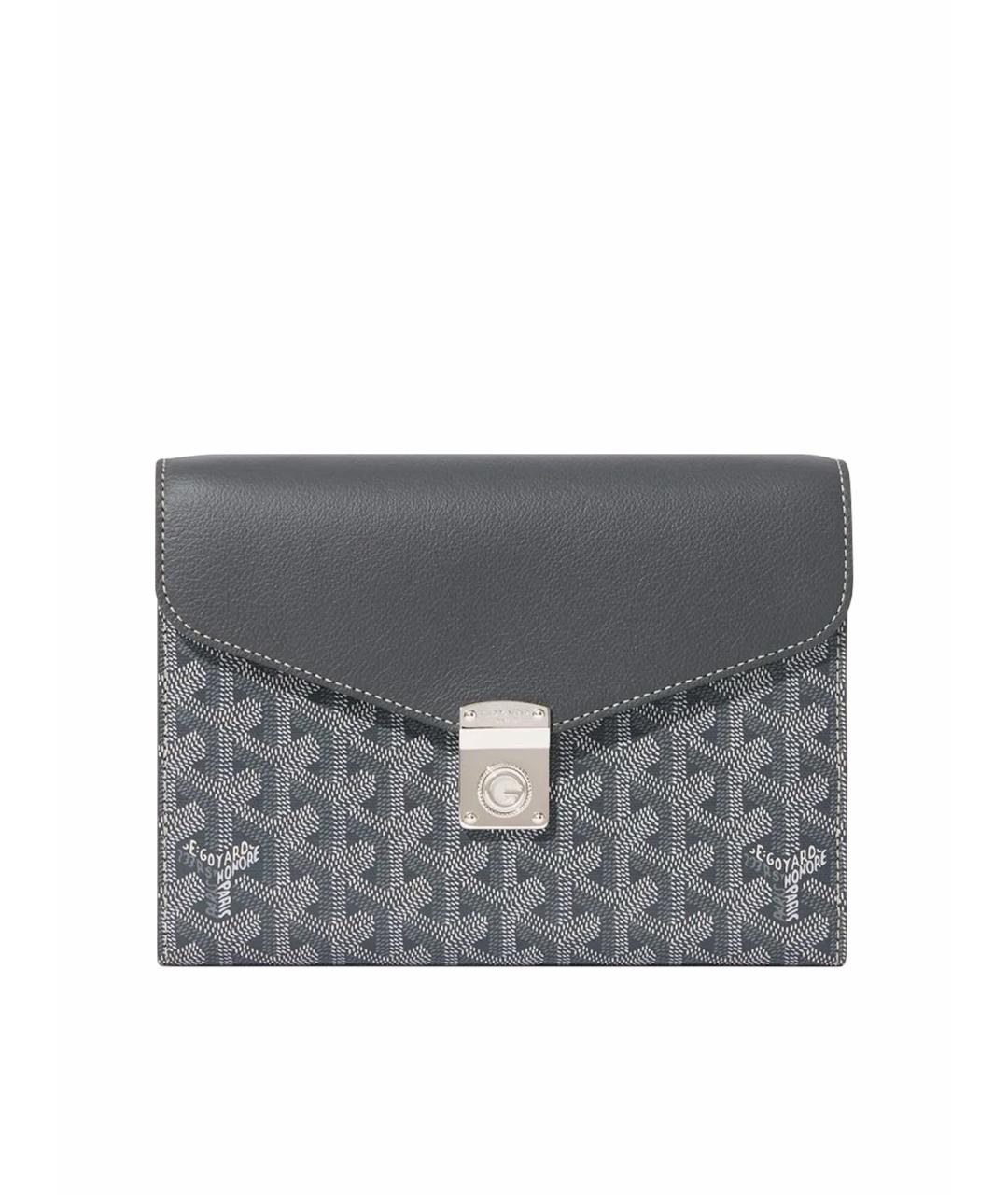 GOYARD Антрацитовая кожаная сумка на плечо, фото 1