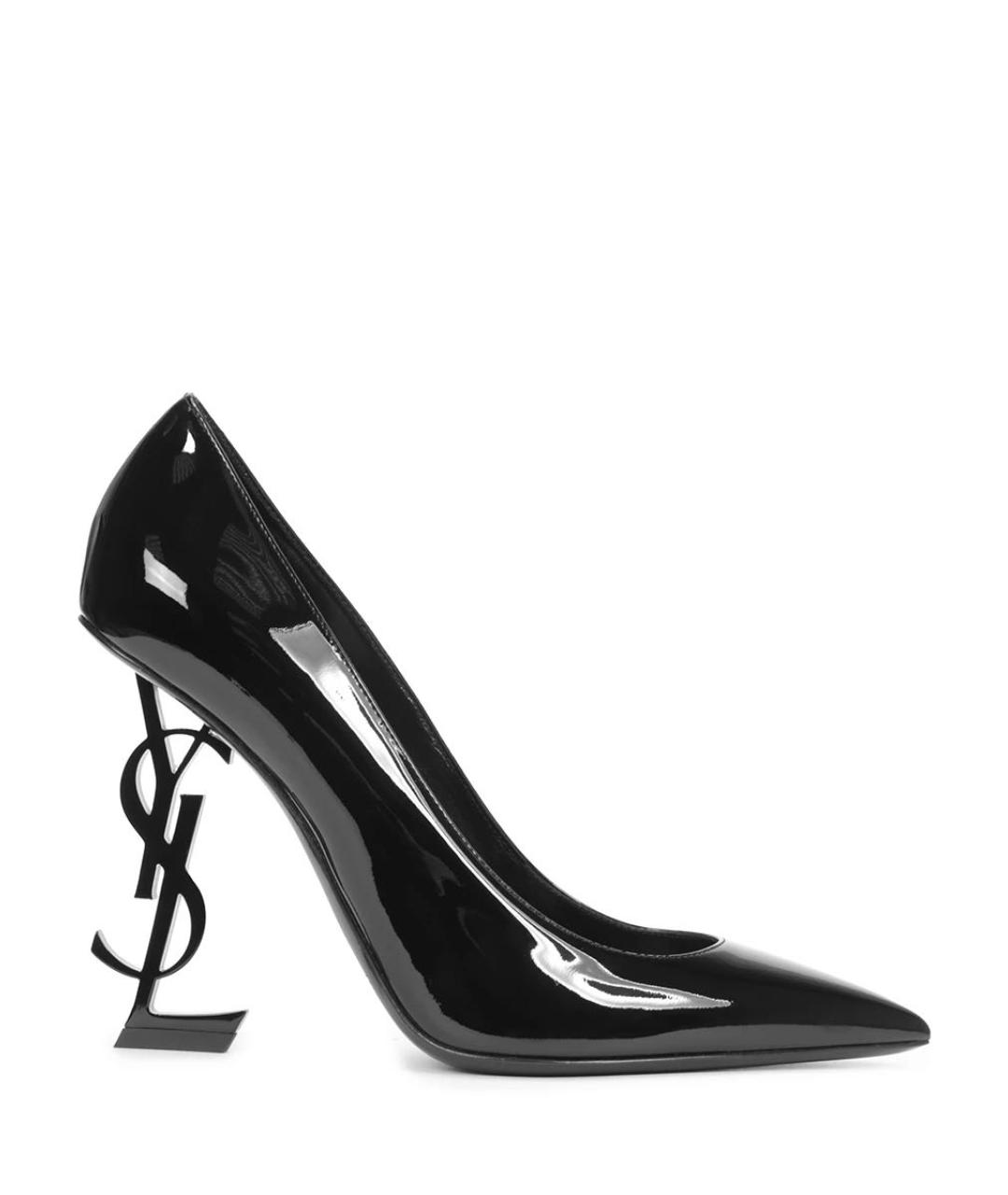SAINT LAURENT Черные туфли из лакированной кожи, фото 7