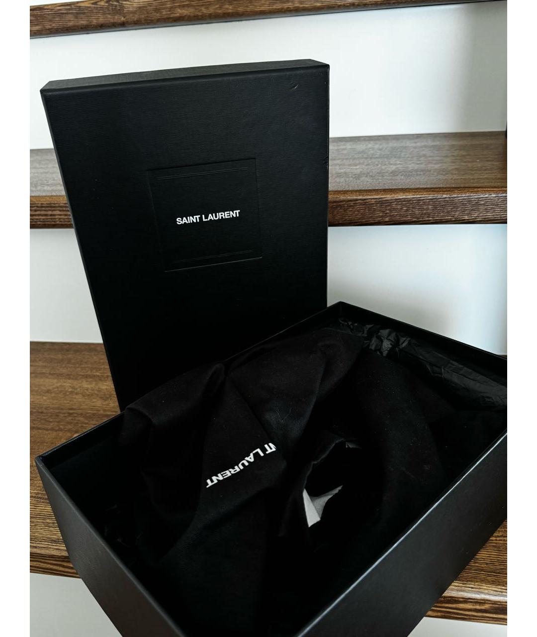 SAINT LAURENT Черные туфли из лакированной кожи, фото 5