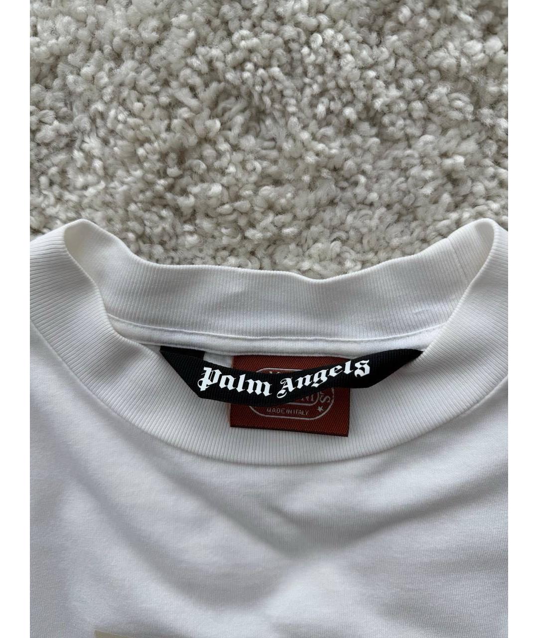 PALM ANGELS Белая хлопковая футболка, фото 3
