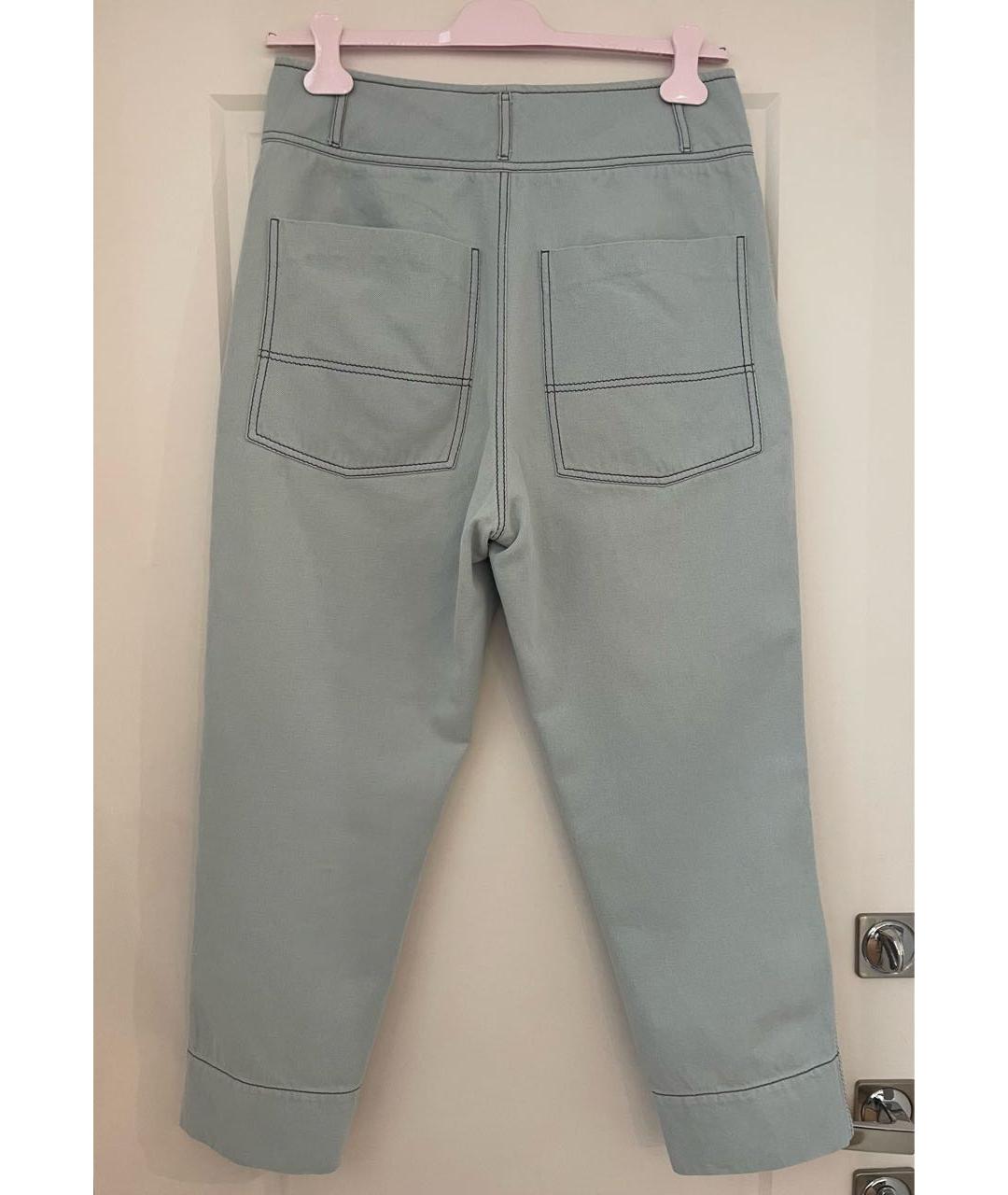 SPORTMAX Голубые хлопковые прямые джинсы, фото 2