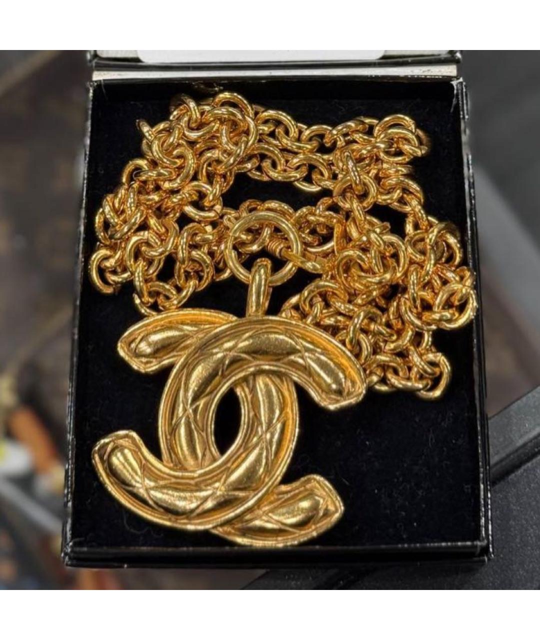 CHANEL Золотое латунное колье, фото 4