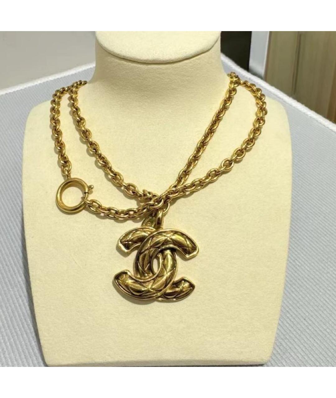 CHANEL Золотое латунное колье, фото 2