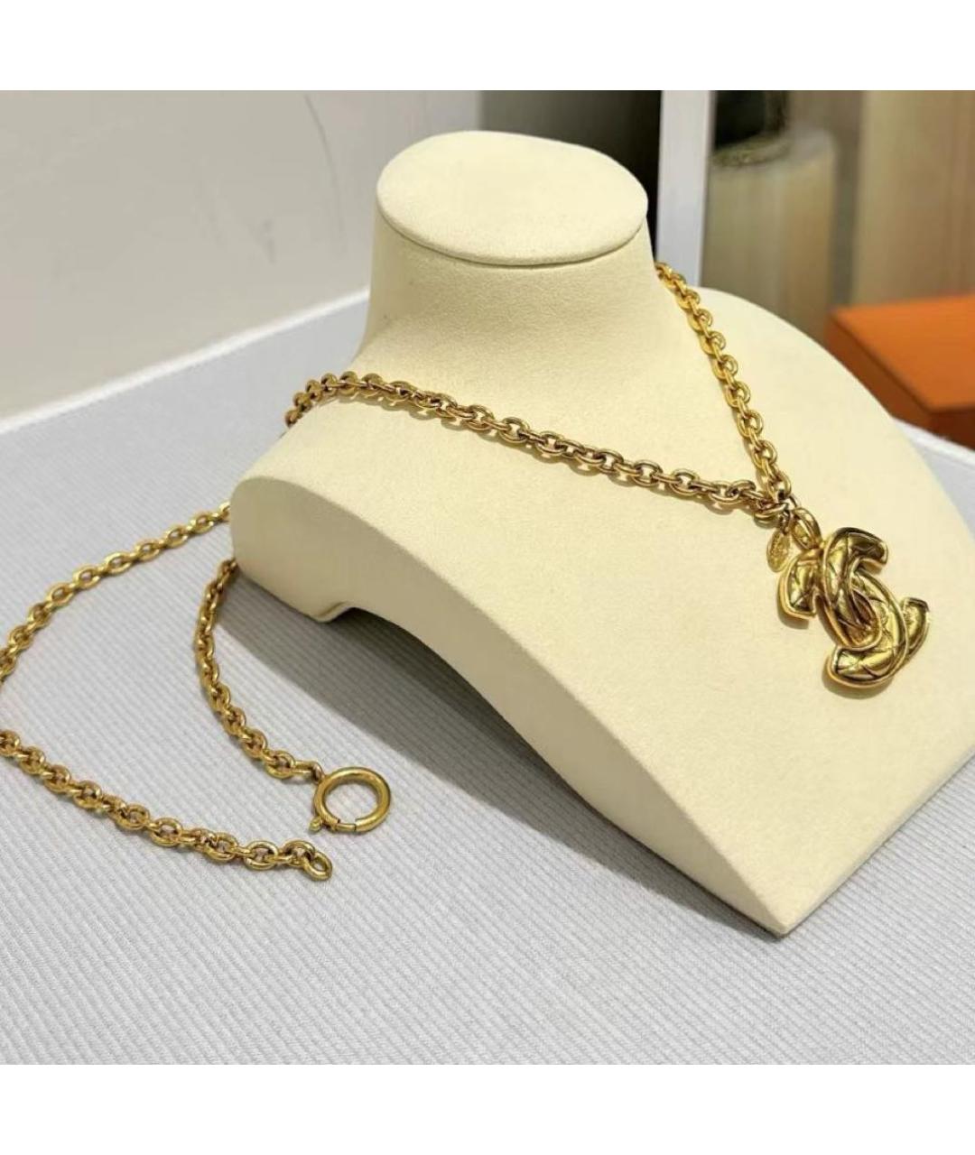 CHANEL Золотое латунное колье, фото 3