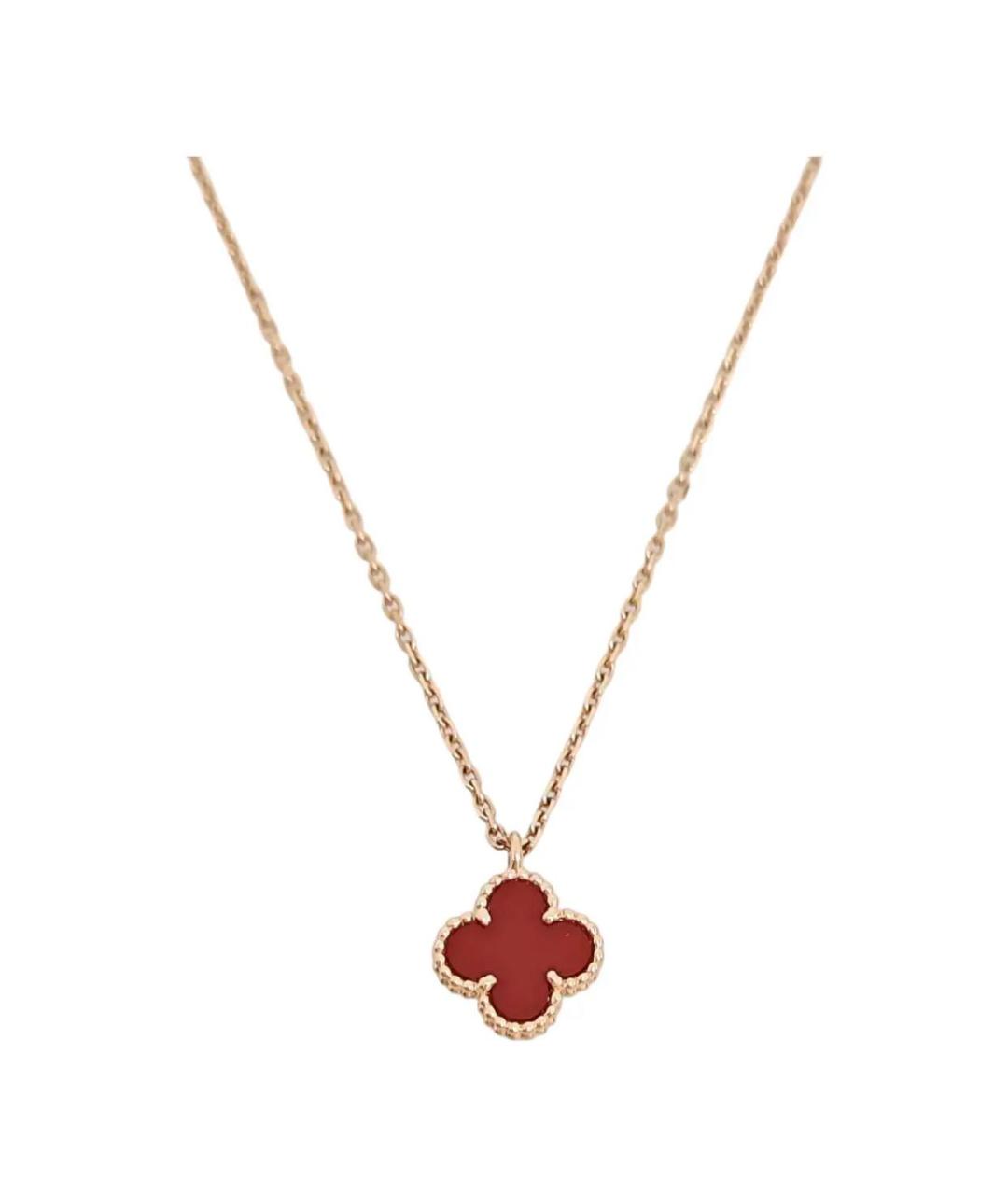 VAN CLEEF & ARPELS Бордовая подвеска из розового золота, фото 1