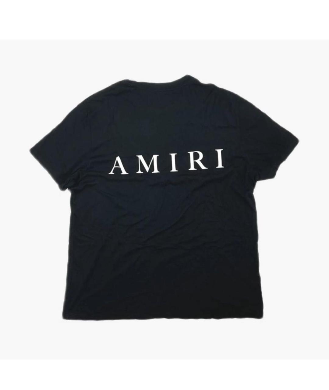 AMIRI Черная хлопковая футболка, фото 2