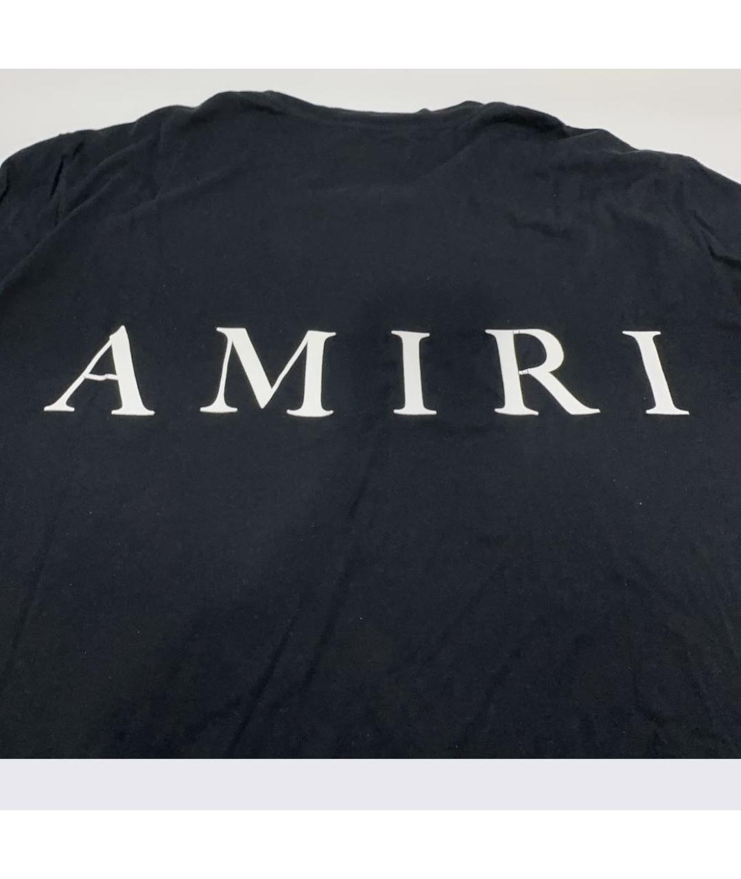 AMIRI Черная хлопковая футболка, фото 4