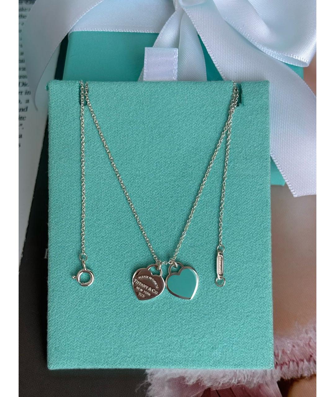 TIFFANY&CO Бирюзовое серебряное колье, фото 3